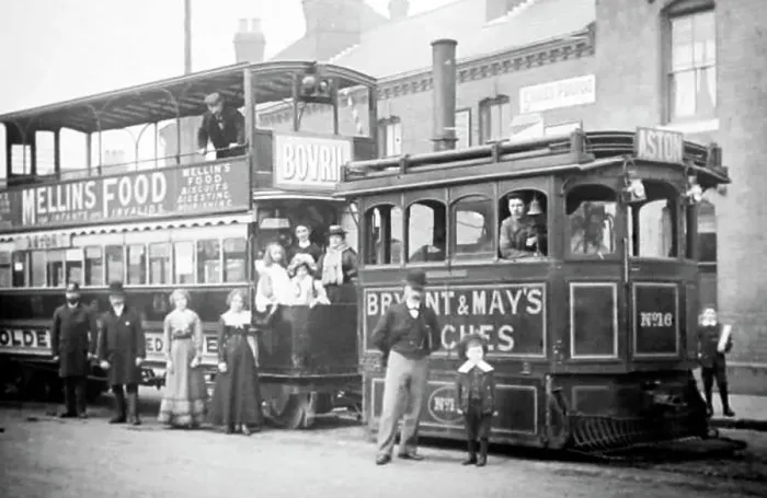 Framed Print : Steam tram, Aston, Birmingham, early 1900s Framed Print : Steam tram, Aston, Birmingham, early 1900s