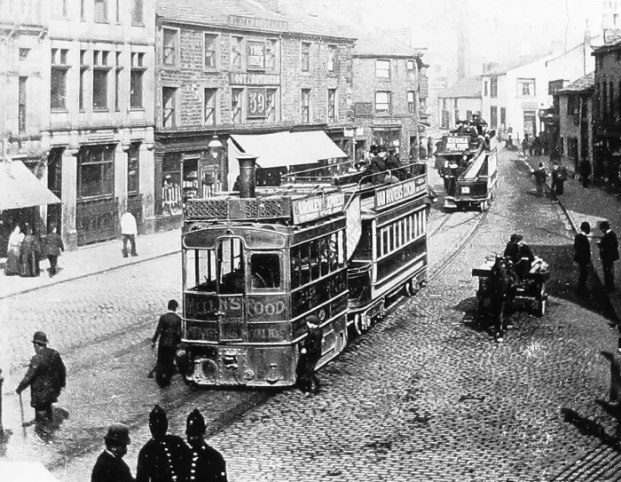 Framed Print : Steam trams, Burnley Framed Print : Steam trams, Burnley