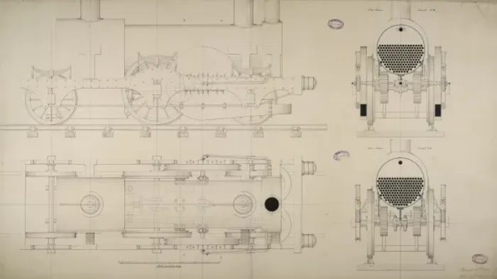 Framed Print : Steam turbine locomotive engine Framed Print : Steam turbine locomotive engine