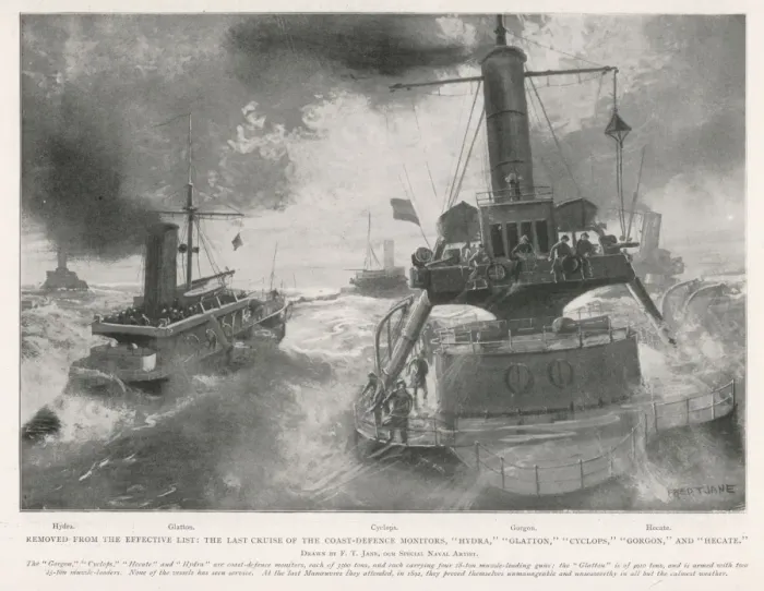 Framed Print : Five Steam Warships Framed Print : Five Steam Warships
