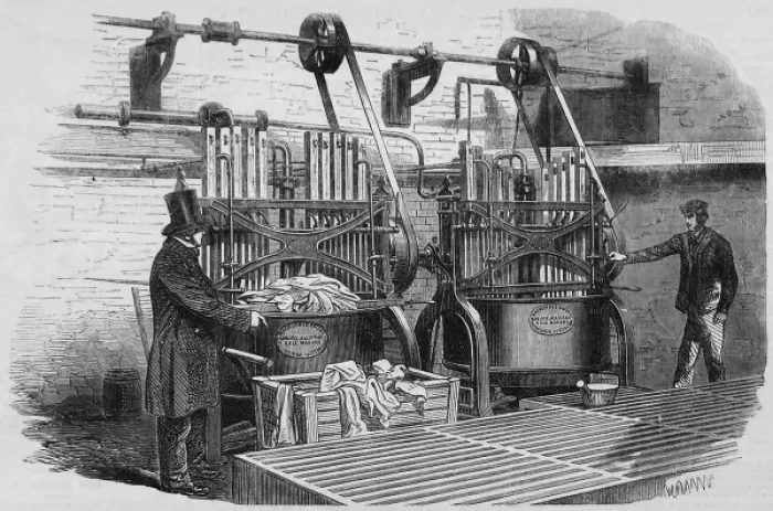 Framed Print : Steam washing machinery at St. Pancras workhouse Framed Print : Steam washing machinery at St. Pancras workhouse
