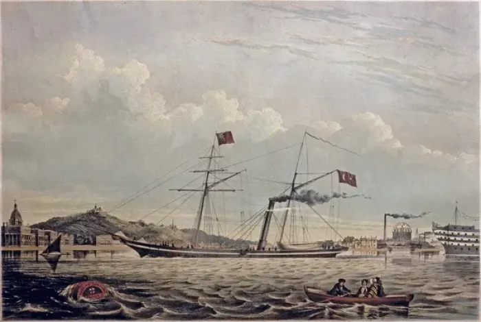 Framed Print : Steam Yacht at Greenwich Framed Print : Steam Yacht at Greenwich