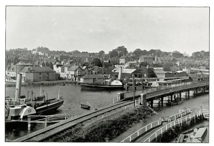 Framed Print : Steamboats, Lymington from the River Framed Print : Steamboats, Lymington from the River