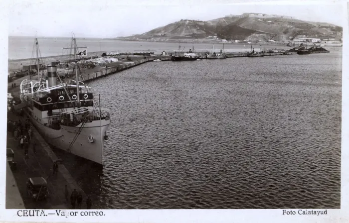Framed Print : Steamer at Ceuta, Spanish city in Morocco, North Africa