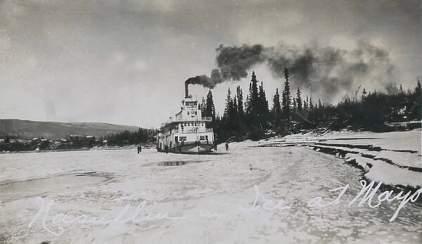Steamer in ice, Mayo, Yukon Territory, Canada