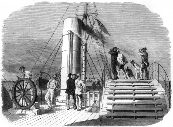 Framed Print : Steamer Lilian runs blockade Framed Print : Steamer Lilian runs blockade
