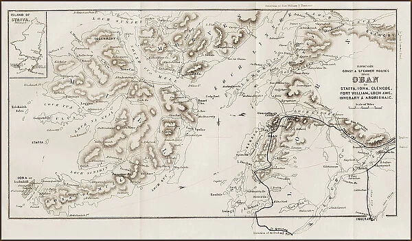 Steamer routes from Oban 1860s