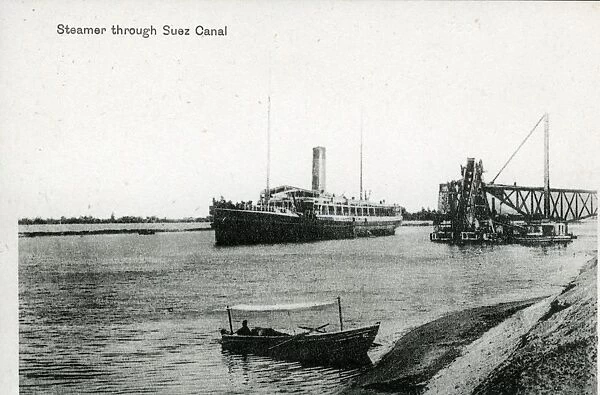 Steamer Through Suez Canal, Suez