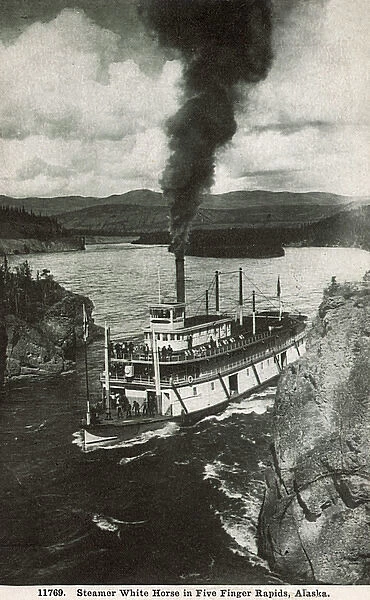 Steamer on Yukon River, Yukon, Alaska, USA