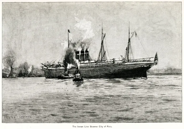 Framed Print : Steamship, City of Paris, Inman liner Framed Print : Steamship, City of Paris, Inman liner