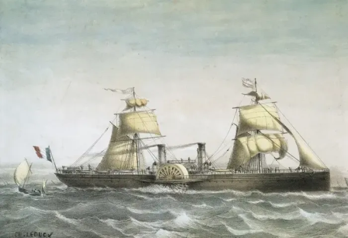 Framed Print : The steamship Emperatriz Eugenia. The Transatlantic Framed Print : The steamship Emperatriz Eugenia. The Transatlantic