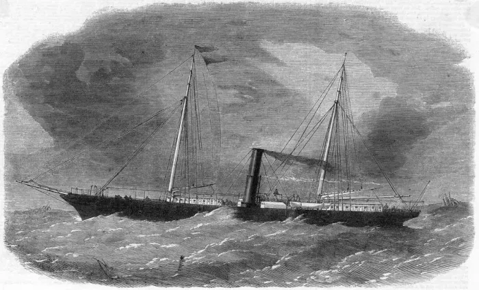 Framed Print : STEAMSHIP FLORA 1862 Framed Print : STEAMSHIP FLORA 1862