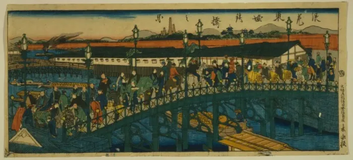Framed Print : Steel bridge at Higashibori, Osaka Framed Print : Steel bridge at Higashibori, Osaka