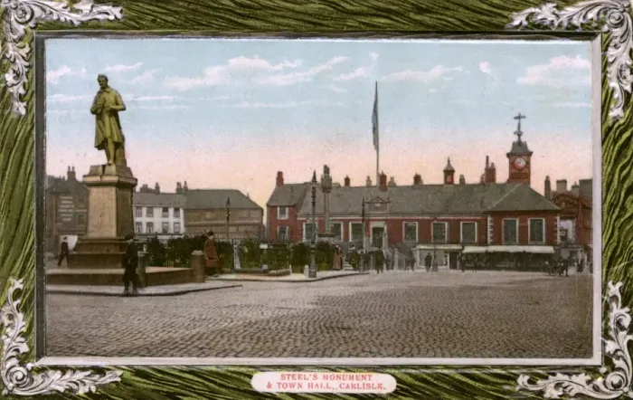 Framed Print : Steels Monument and the Town Hall, Carlisle, Cumbria Framed Print : Steels Monument and the Town Hall, Carlisle, Cumbria