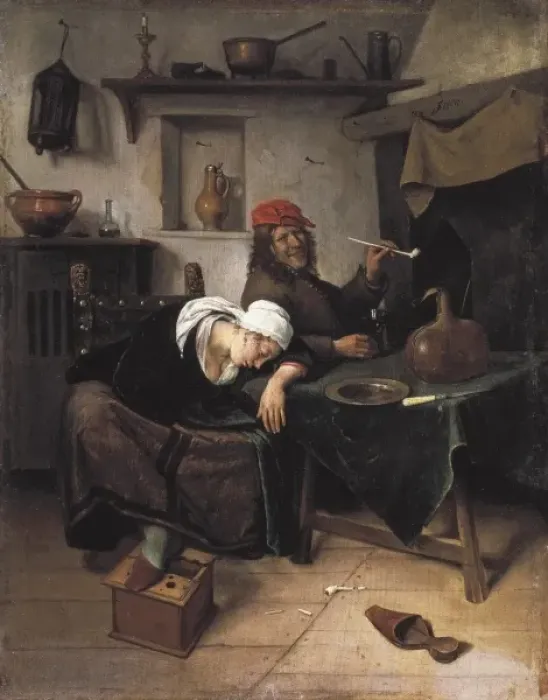Framed Print : Steen, Jan (1626-1679). Idlers. 1660. Dutch school Framed Print : Steen, Jan (1626-1679). Idlers. 1660. Dutch school