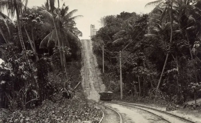 Framed Print : Steep hillside with railway track Sydhaus Oerne, Pacific Framed Print : Steep hillside with railway track Sydhaus Oerne, Pacific