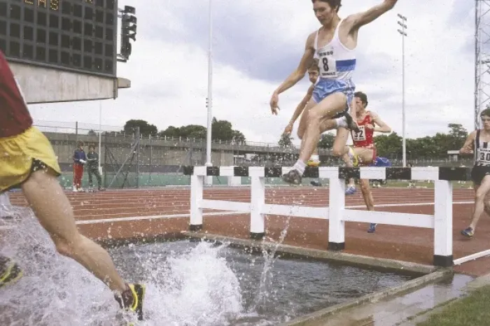 Framed Print : Steeplechase Water Jump Framed Print : Steeplechase Water Jump