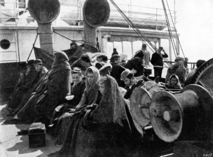 Framed Print : Steerage passengers on an emigrant ship Framed Print : Steerage passengers on an emigrant ship