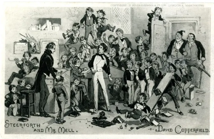 Framed Print : Steerforth and Mr Mell, David Copperfield Framed Print : Steerforth and Mr Mell, David Copperfield