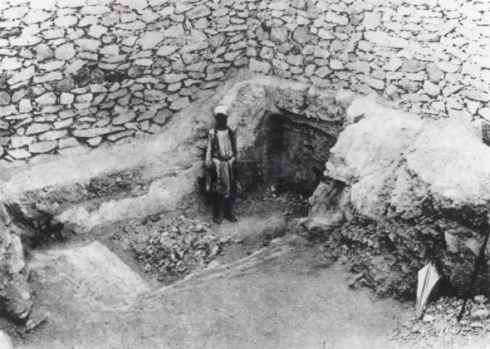 Framed Print : Step Cut in the Rock - The entrance before Excavation Framed Print : Step Cut in the Rock - The entrance before Excavation