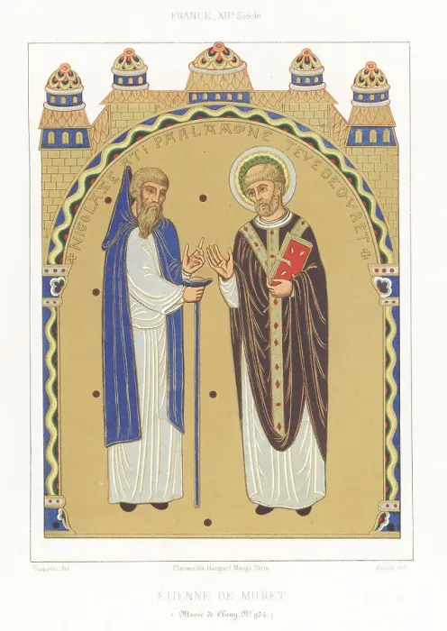 Framed Print : Stephen of Muret with Saint Nicholas of Myra Framed Print : Stephen of Muret with Saint Nicholas of Myra