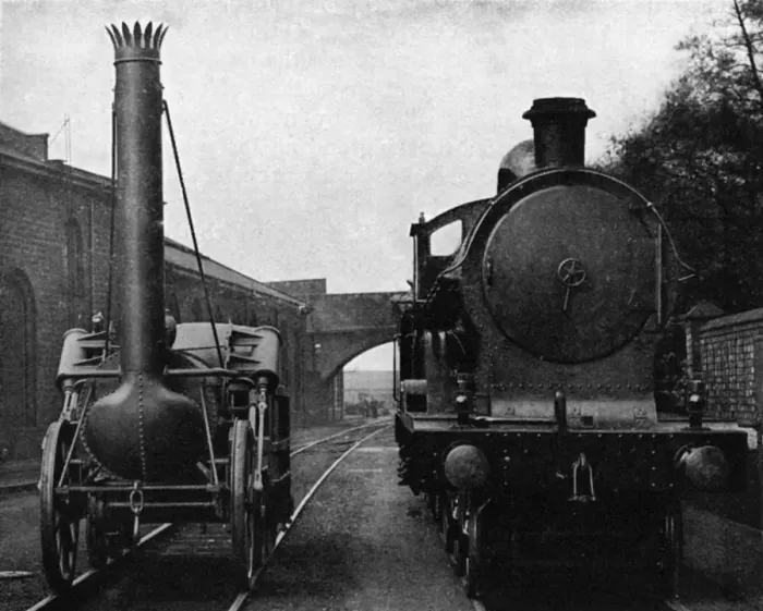 Framed Print : Stephensons Rocket with a George V class engine Framed Print : Stephensons Rocket with a George V class engine