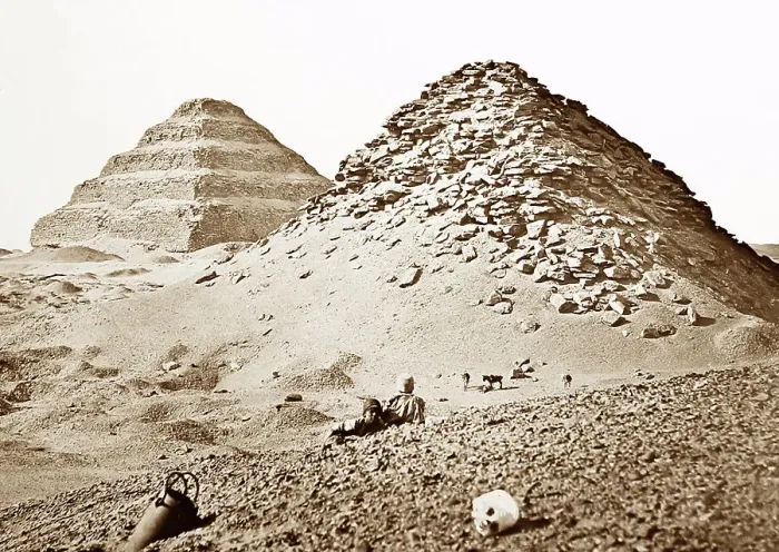 Framed Print : Stepped Pyramid of Saqqara, Egypt, Victorian period Framed Print : Stepped Pyramid of Saqqara, Egypt, Victorian period
