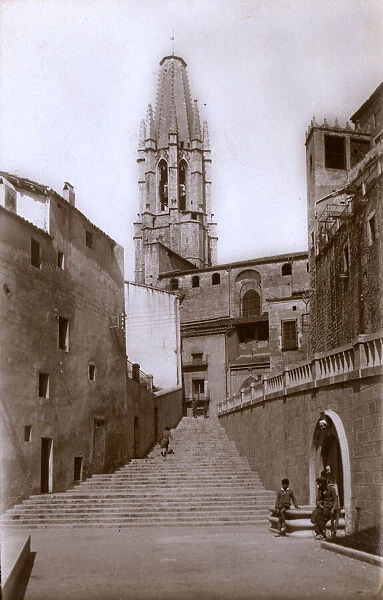 Steps to a church, Girona, Catalonia, Spain