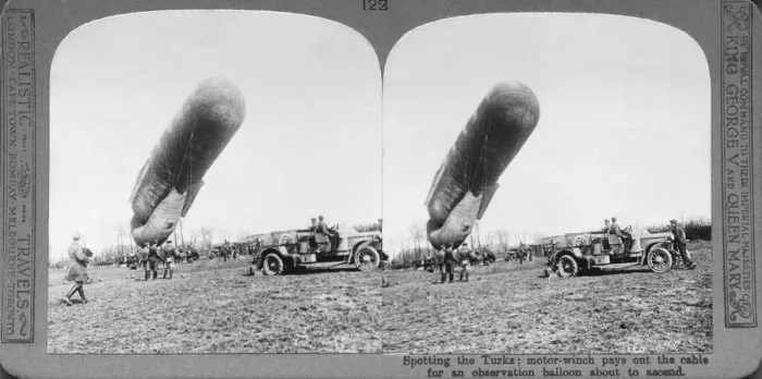 Framed Print : Stereoscopic View of an Allied Observation Gas-Filled Dr? Framed Print : Stereoscopic View of an Allied Observation Gas-Filled Dr?