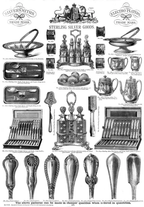 Framed Print : Sterling silver goods, Plate 205 Framed Print : Sterling silver goods, Plate 205