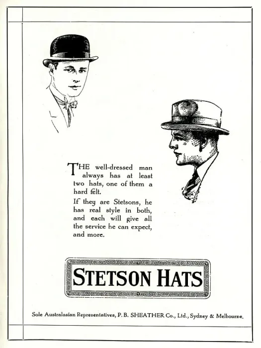 Framed Print : Stetson Hats Advertisement Framed Print : Stetson Hats Advertisement