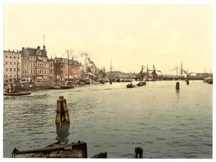 Framed Print : Stettin Harbor, Pommeraina, Germany (i. e. Szczecin, Poland) Framed Print : Stettin Harbor, Pommeraina, Germany (i. e. Szczecin, Poland)