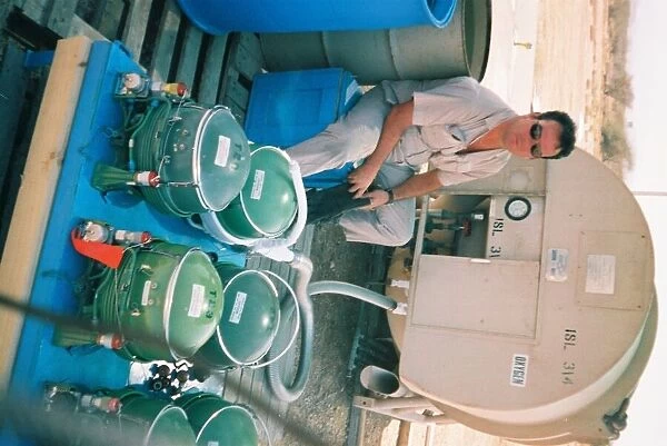 Steve Coughlan filling LOX pots