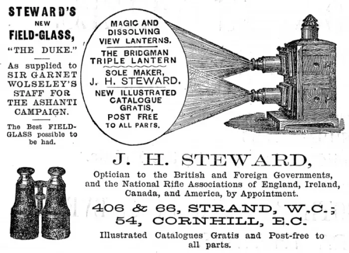 Framed Print : Stewards magic lantern advertisement Framed Print : Stewards magic lantern advertisement