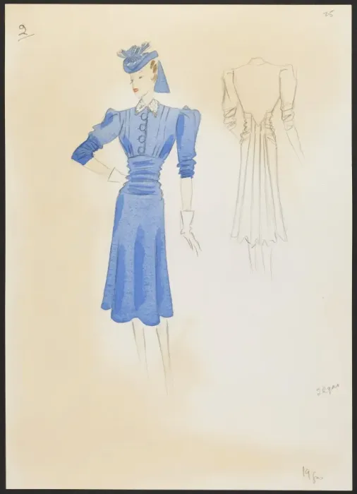 Framed Print : Stiebel / Crepe Day Dress Framed Print : Stiebel / Crepe Day Dress