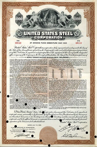 Stock Share Certificate - United States Steel Corporation