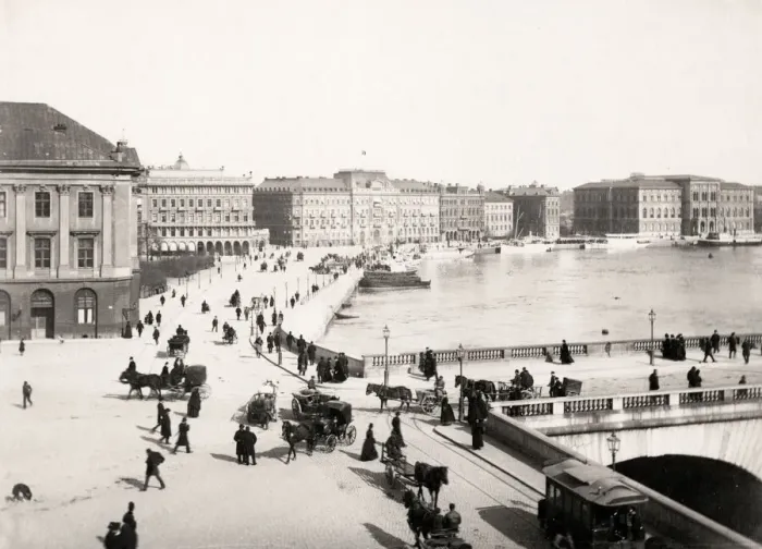 Framed Print : Stockholm Sweden city view towards National museum Framed Print : Stockholm Sweden city view towards National museum