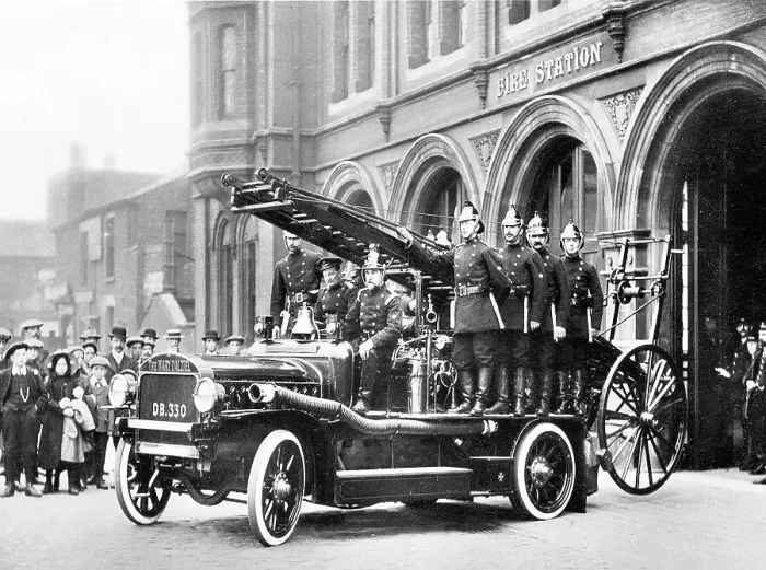 Framed Print : Stockport Fire Brigade Edwardian period Framed Print : Stockport Fire Brigade Edwardian period