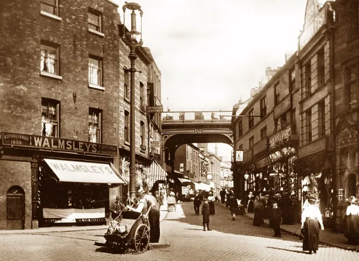 Framed Print : Stockport Underbank early 1900s Framed Print : Stockport Underbank early 1900s