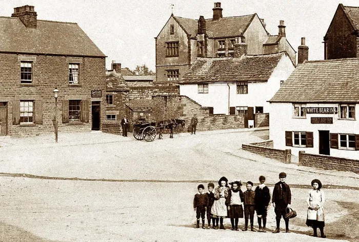 Framed Print : Stocks Hill, Ecclesfield, early 1900s Framed Print : Stocks Hill, Ecclesfield, early 1900s