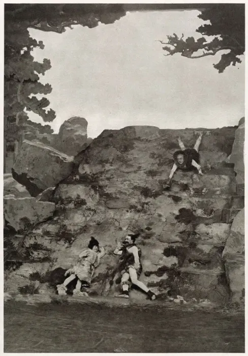 Framed Print : The Stone Age scene in Zig-Zag! London Hippodrome Framed Print : The Stone Age scene in Zig-Zag! London Hippodrome