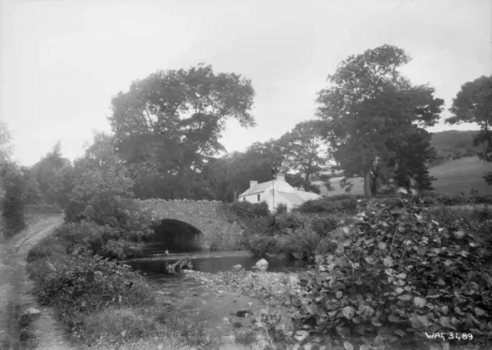 Framed Print : A stone arched bridge and building, Glenballyemon, Cushendal Framed Print : A stone arched bridge and building, Glenballyemon, Cushendal