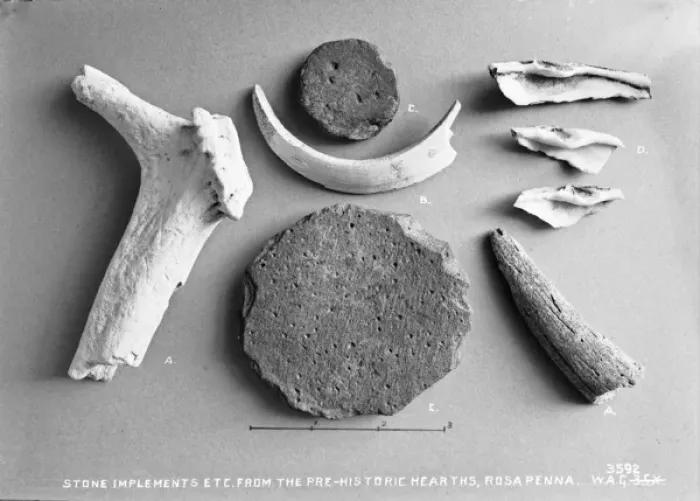 Framed Print : Stone Implements Etc. from the Pre-Historic Hearths, Rosapen Framed Print : Stone Implements Etc. from the Pre-Historic Hearths, Rosapen
