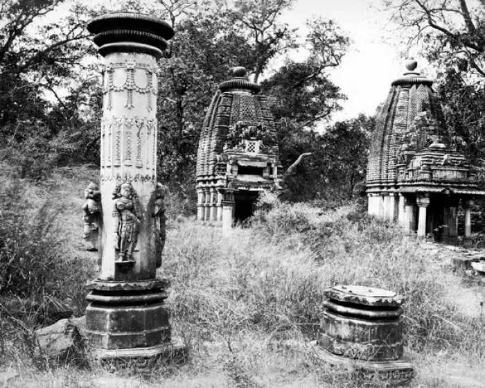 Framed Print : Stone pillars at Baroli, Rajasthan, India Framed Print : Stone pillars at Baroli, Rajasthan, India