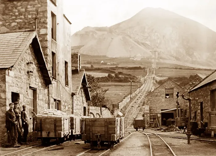 Framed Print : Stone quarry inclined plane railway Framed Print : Stone quarry inclined plane railway