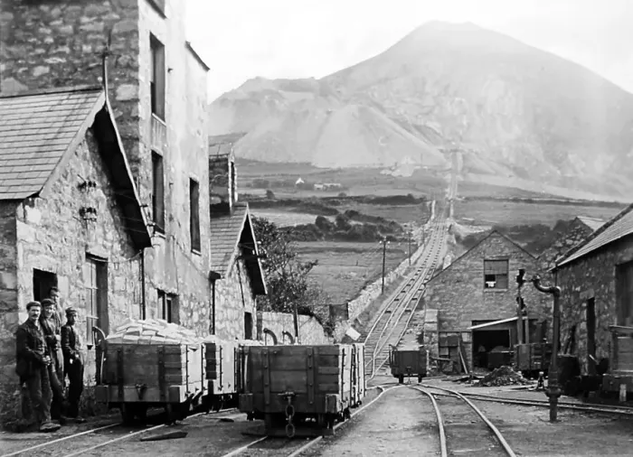 Framed Print : Stone quarry inclined plane railway Framed Print : Stone quarry inclined plane railway