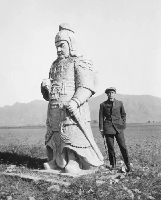 Framed Print : Stone warrior, soldier, Ming tombs, China, c. 1910 Framed Print : Stone warrior, soldier, Ming tombs, China, c. 1910