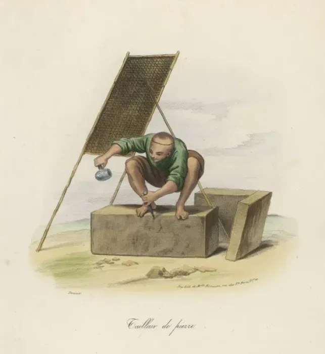 Framed Print : Stonemason at Work Framed Print : Stonemason at Work