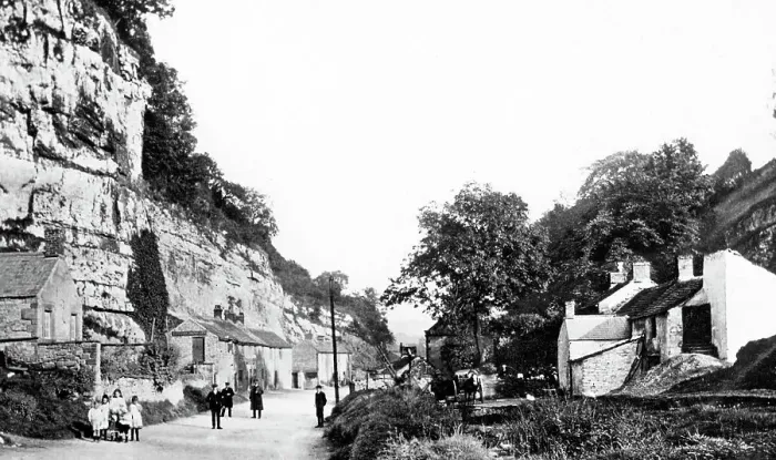Framed Print : Stoney Middleton Lover's Leap early 1900s