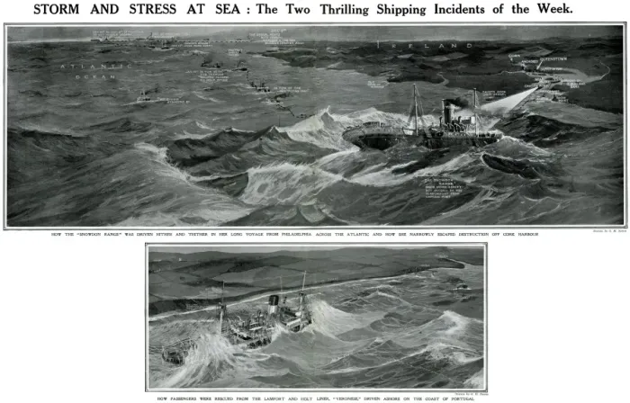 Framed Print : Storm and stress at sea by G. H. Davis Framed Print : Storm and stress at sea by G. H. Davis
